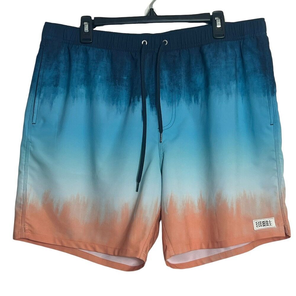 O'Neill Men's Hyperfreak Stretch Hyperdry Men's Swim Trunks XXL Blue Orange